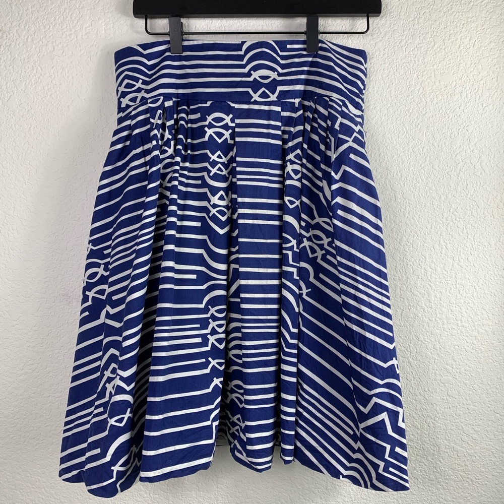Anthropologie Maeve Blue White  Skirt